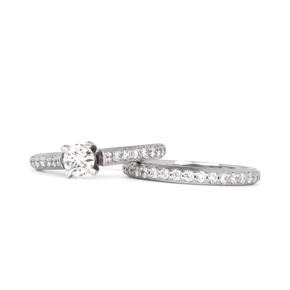diamond ring and wedding band, complete wedding ring sets