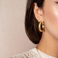 chunky hollow gold hoops