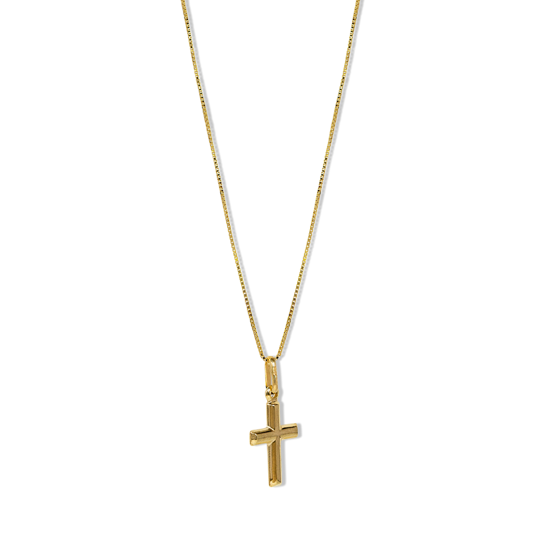 Basic Cross Pendant | 10k Gold | 16–22"