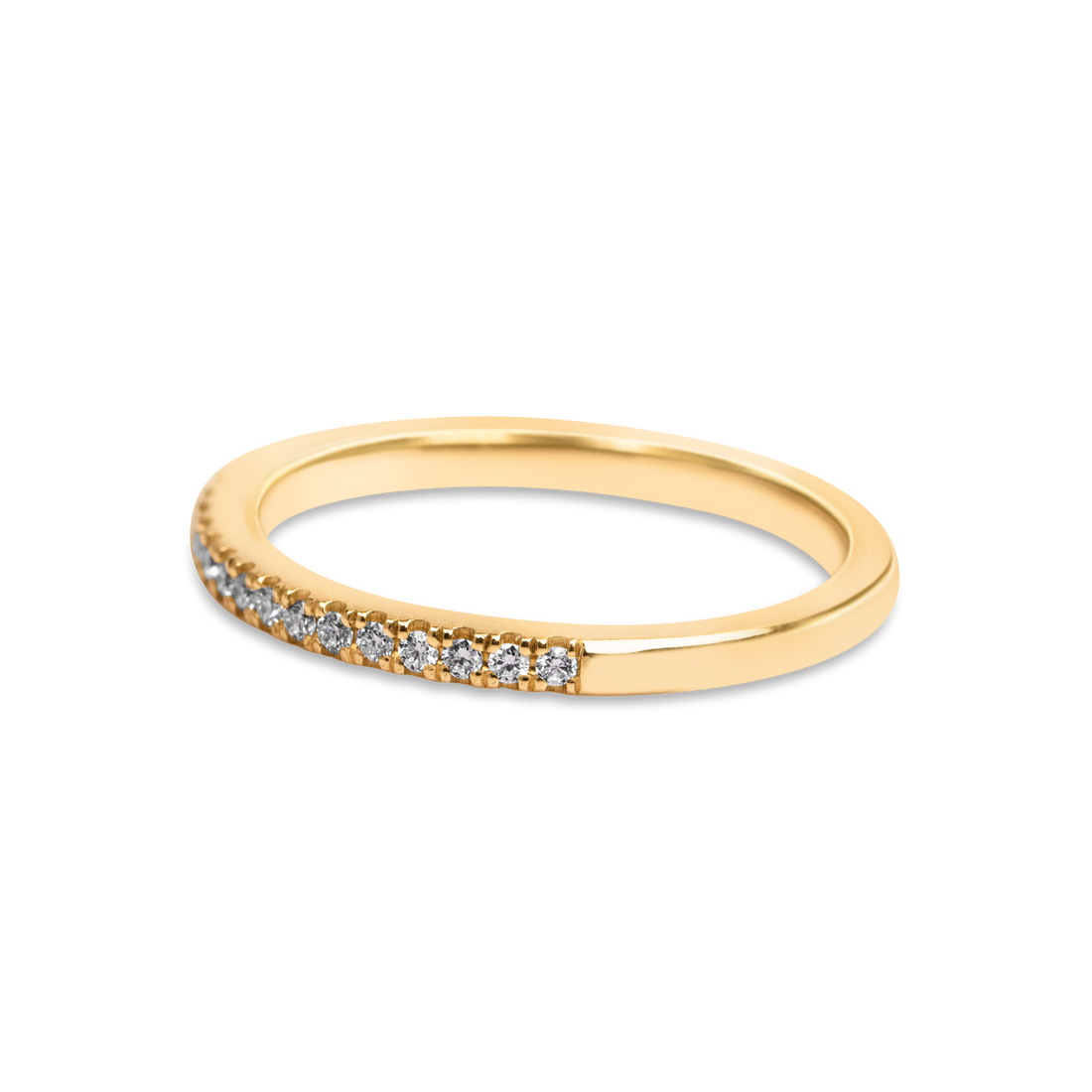 micro pave wedding band