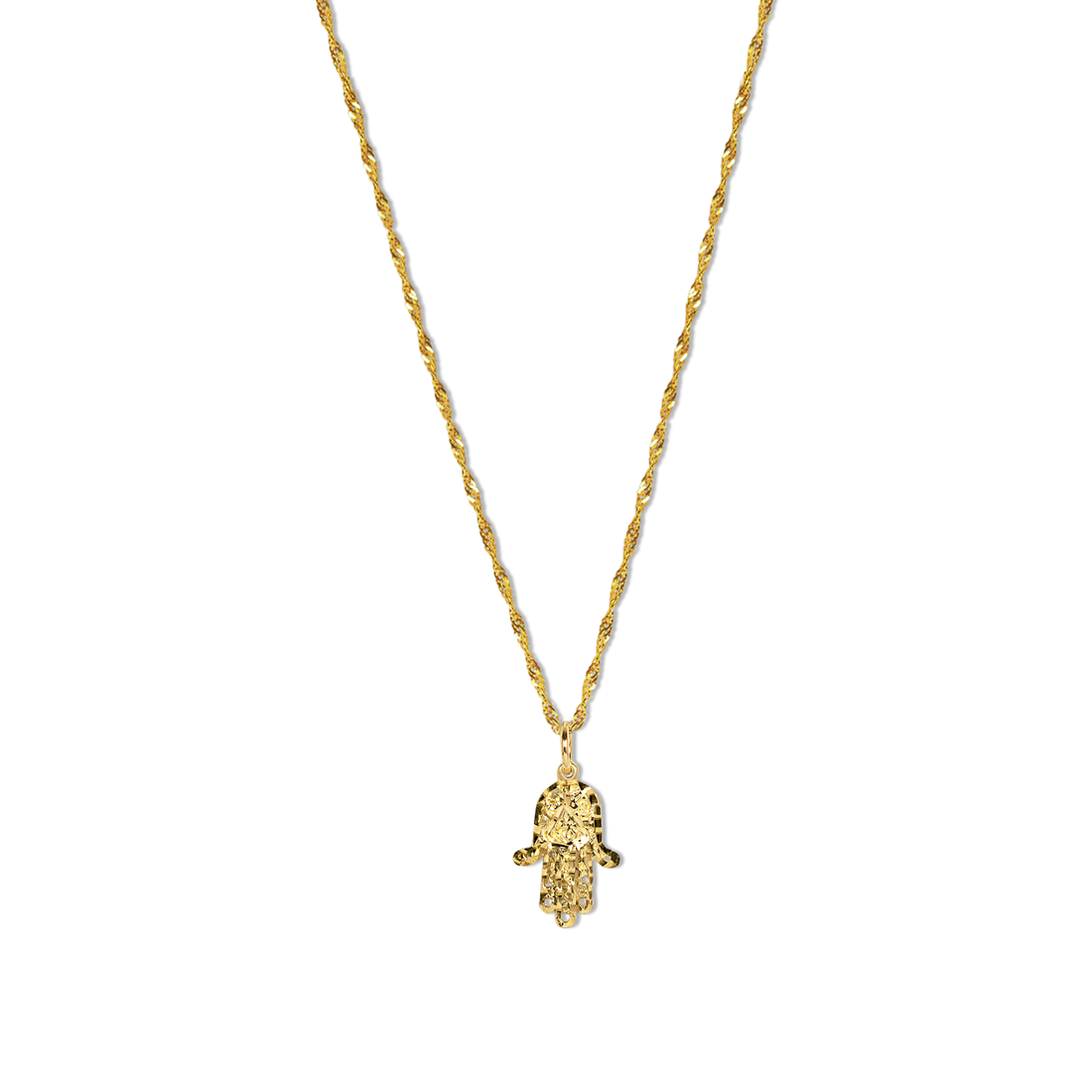 Gold hand pendant discount