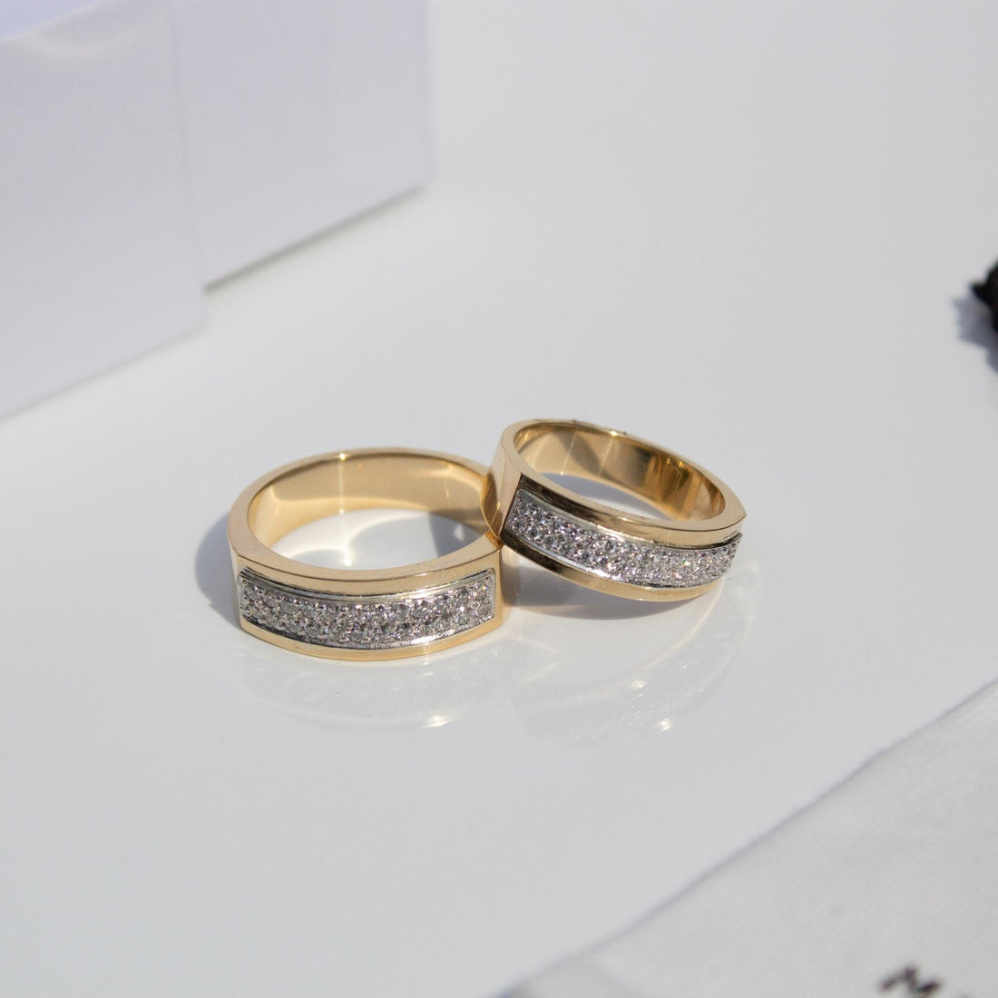 2 row diamond ring, 2 row diamond engagement ring
