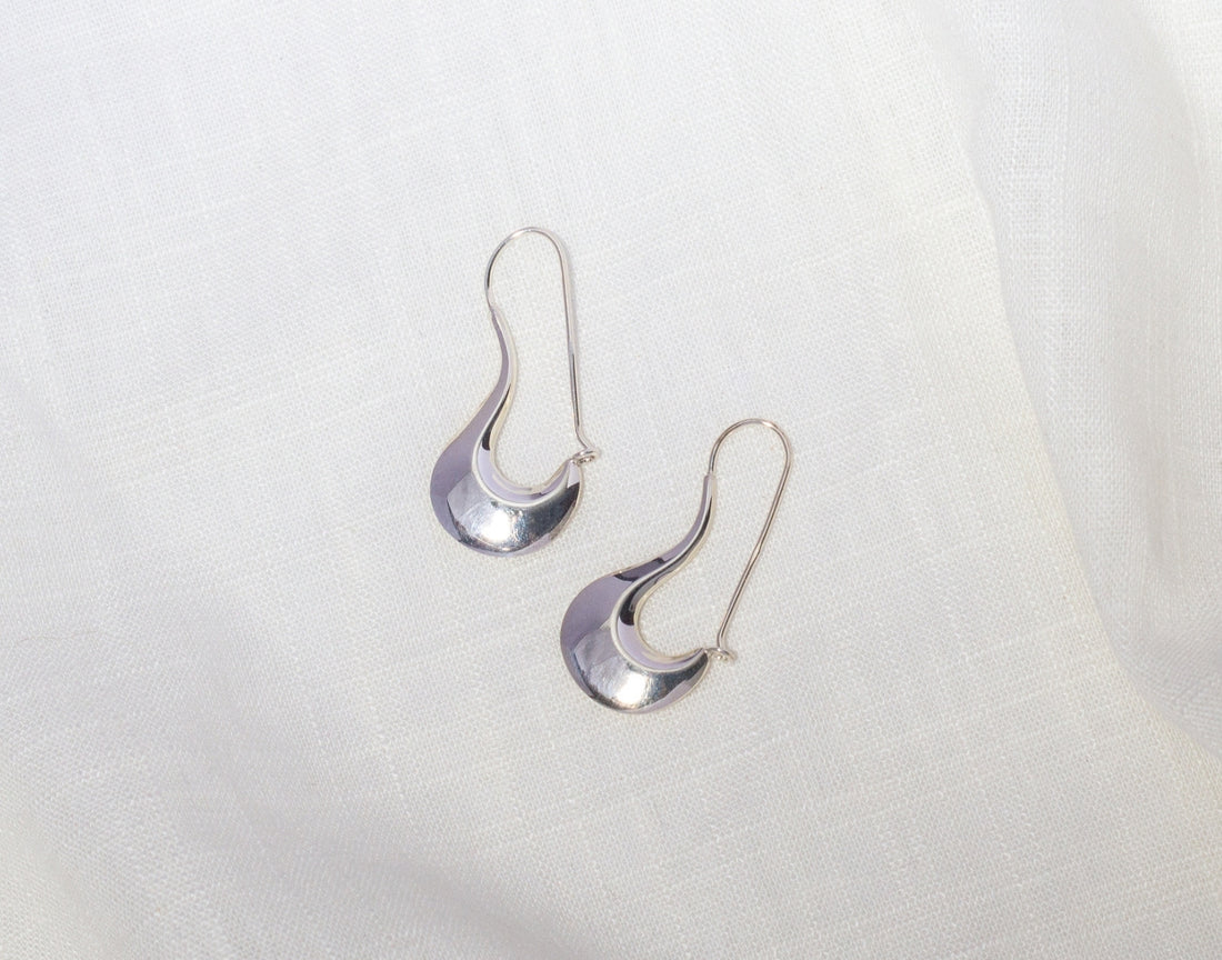 abstract silver dangling earrings canada, abstract silver earrings toronto