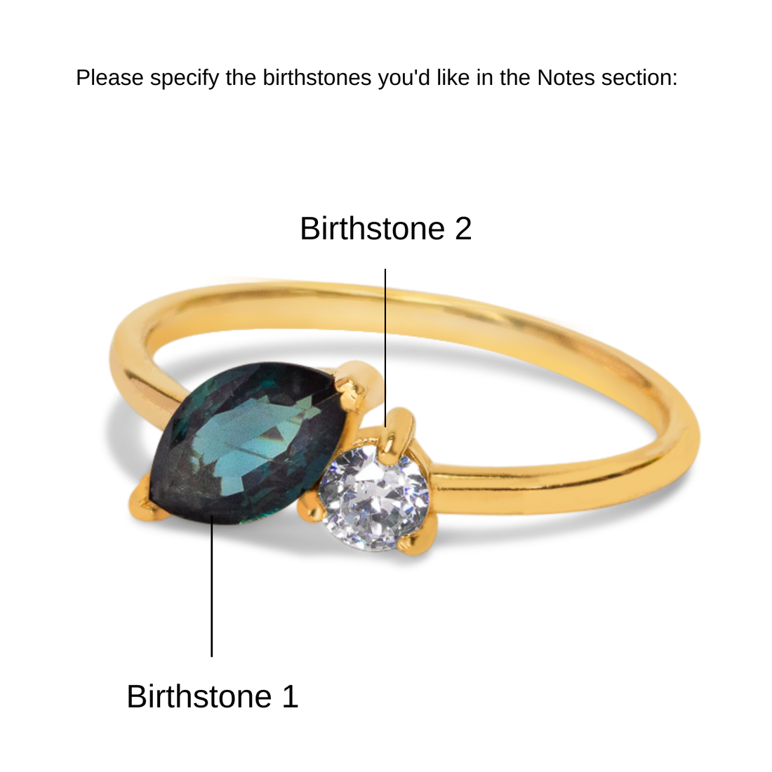 Two best sale birthstone ring