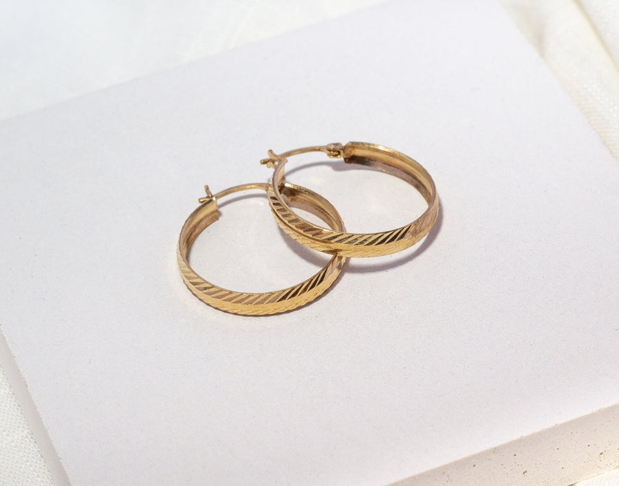 hammered gold hoop earrings, small gold hoops, minimal gold hoop earrings