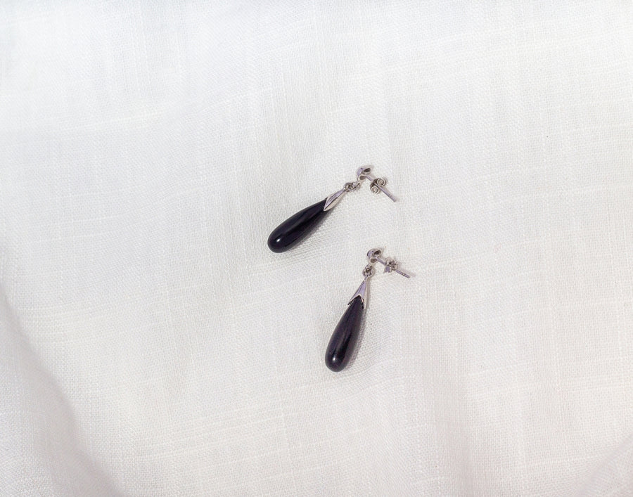 sterling silver dangling earring canada, onyx silver dangling earrings canada, onyx silver earrings toronto