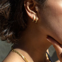 minimal gold earrings huggie, tiny yellow gold hoop earrings for child, old huggies, 10k gold huggies, huggies