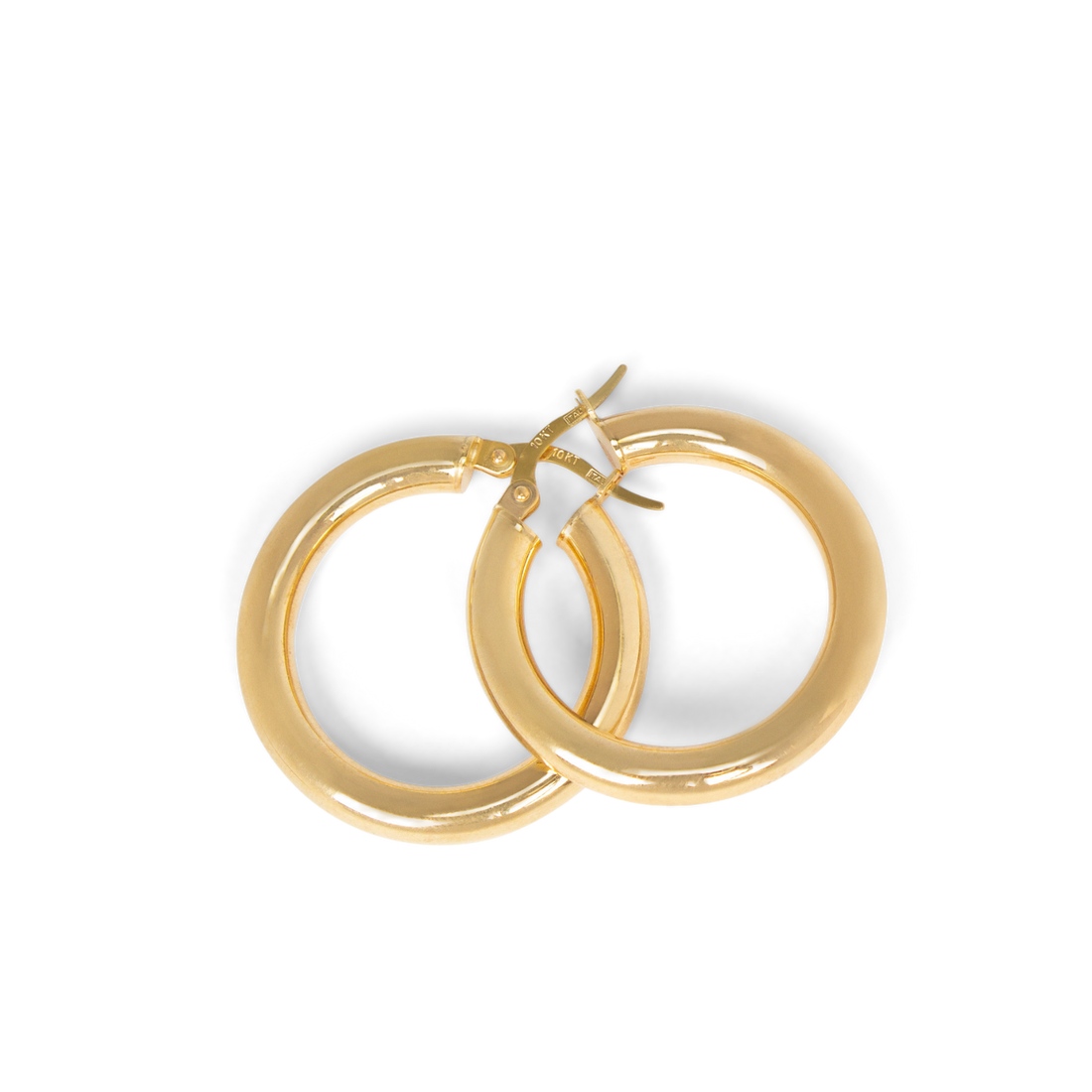 Thick Tube Hoops | 10k Gold | 22-28mm