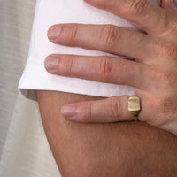 Men's Signet Ring | 10k-14k Yellow/White/Rose Gold