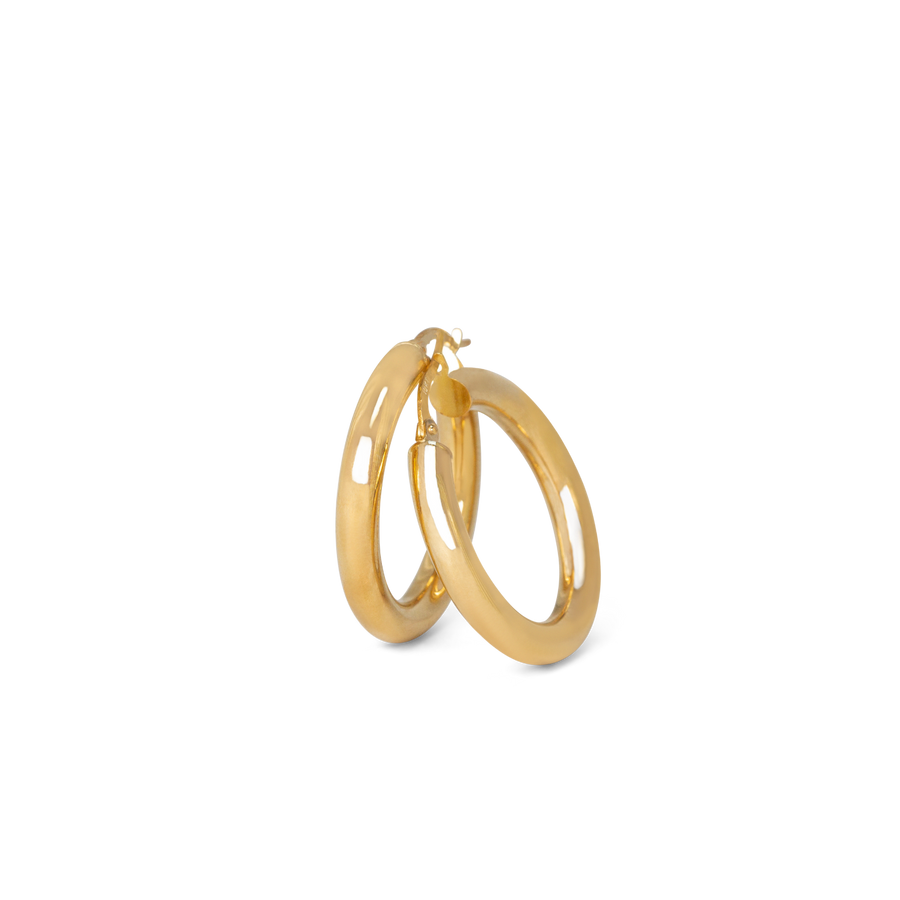 small chunky gold hoops, chunky small gold hoops