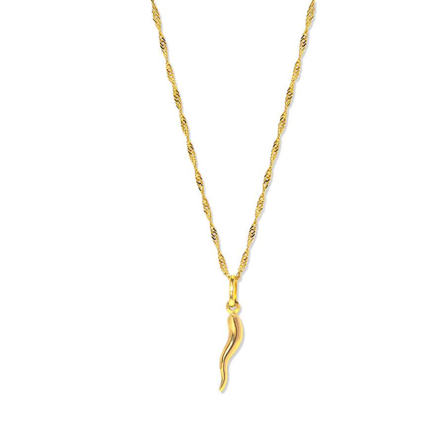 Chili Pepper Pendant Necklace | 10k Gold | 16-22"