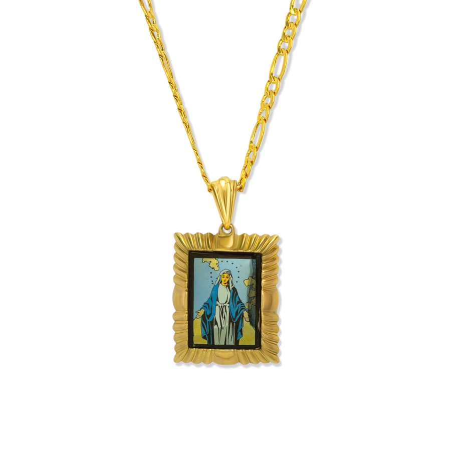 St. Christopher Pendant | 10k Yellow/White/Rose Gold | 16–28"