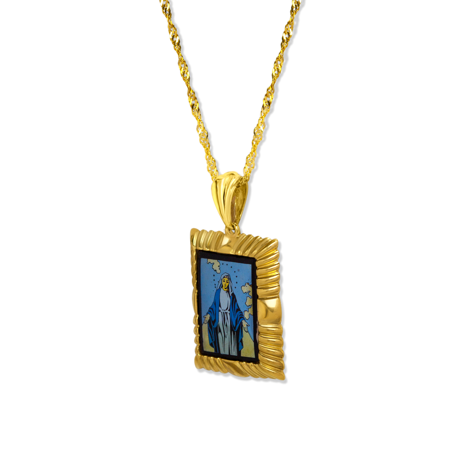 St. Christopher Pendant | 10k Yellow/White/Rose Gold | 16–28"