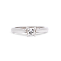Princess Solitaire Diamond Ring | 0.41 CT | 14k Yellow/White/Rose Gold