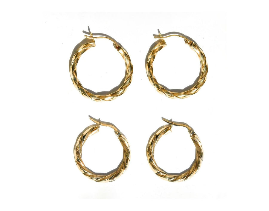 10k gold twisted hoops toronto, misc jewellery, made in toronto gold hoops, buy twisted gold hoops toronto, mejuri hoops, thin gold hoops small