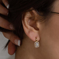 vintage heirloom 10k gold earrings, leverback gold earrings