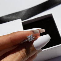 0.5 ct square cut engagement rings