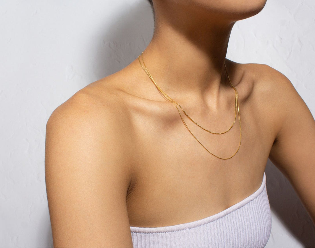 gold box chain toronto, womens 10k gold box chain toronto, buy 10k box chain