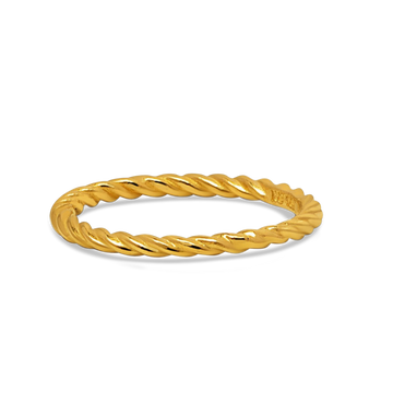 gold Twisted Stacking Ring, stackable gold ring