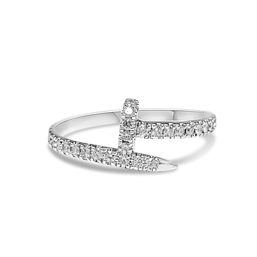 14k white gold ring, 10k white gold ring, white gold wrap ring 10k canada