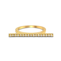 bar ring gold, bar ring 10k gold, gold square bar ring with diamonds