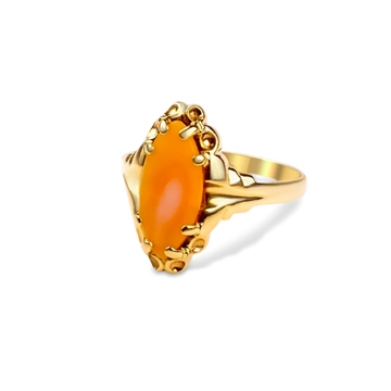 womens gold coral ring, 10k gold womens ring, antique vintage gold coral ring toronto, womens gold rings toronto