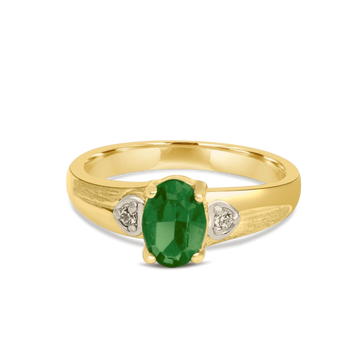 vintage emerald gold ring, vintage gold ring with green stone, vintage 10k gold ring