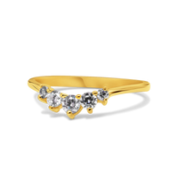 chevron ring white gold, 10k Chevron Ring, stacker rings set, small stacker rings, simple gold ring