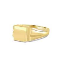 gold square signet pinky ring, solid gold signet ring, signet ring woman canada, signet ring man gold, man solid gold signet ring toronto, man solid gold pinky ring
