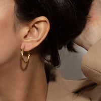 gold earrings, gold hoop earrings canada, 10k gold twisted hoop earrings