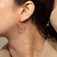 minimal gold hoop earrings, thin gold hoop earrings, gold hoop earrings 14k, large thin gold hoops