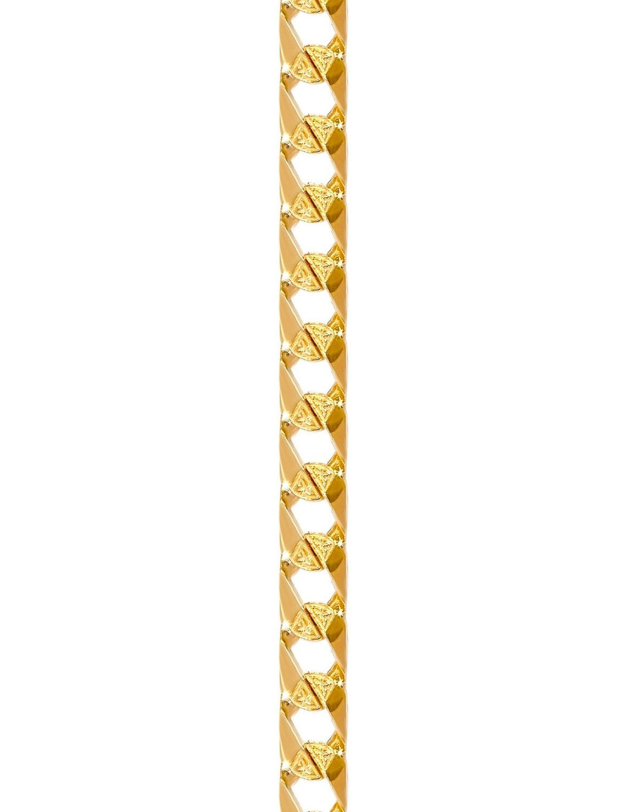 Curb Chain Bracelet | 10-14k Yellow/White/Rose Gold | 6.5-8.5" | 7mm
