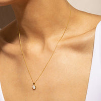 white opal necklace, rose gold opal necklace, 10k rose gold opal pendant, opal pendant necklace white gold