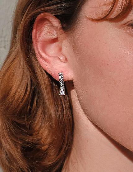 silver charm earrings