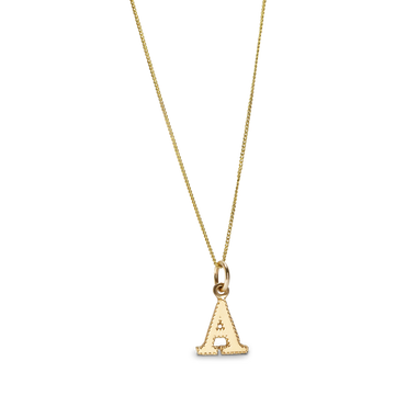 initial pendant gold necklace