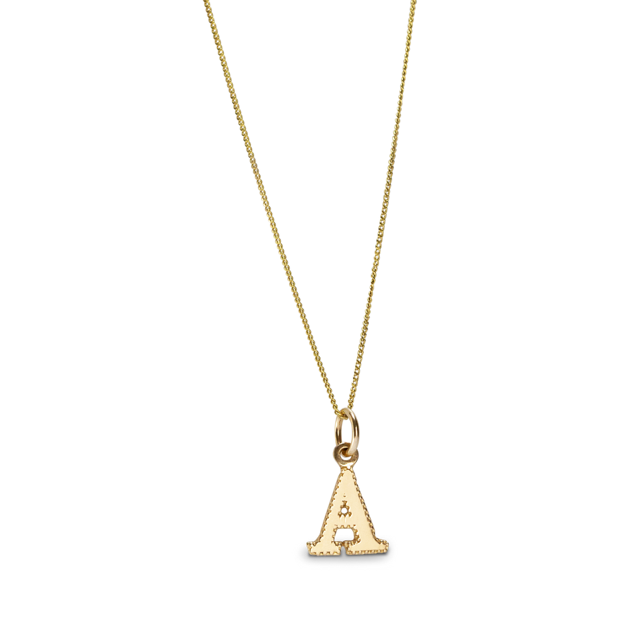 initial pendant gold necklace