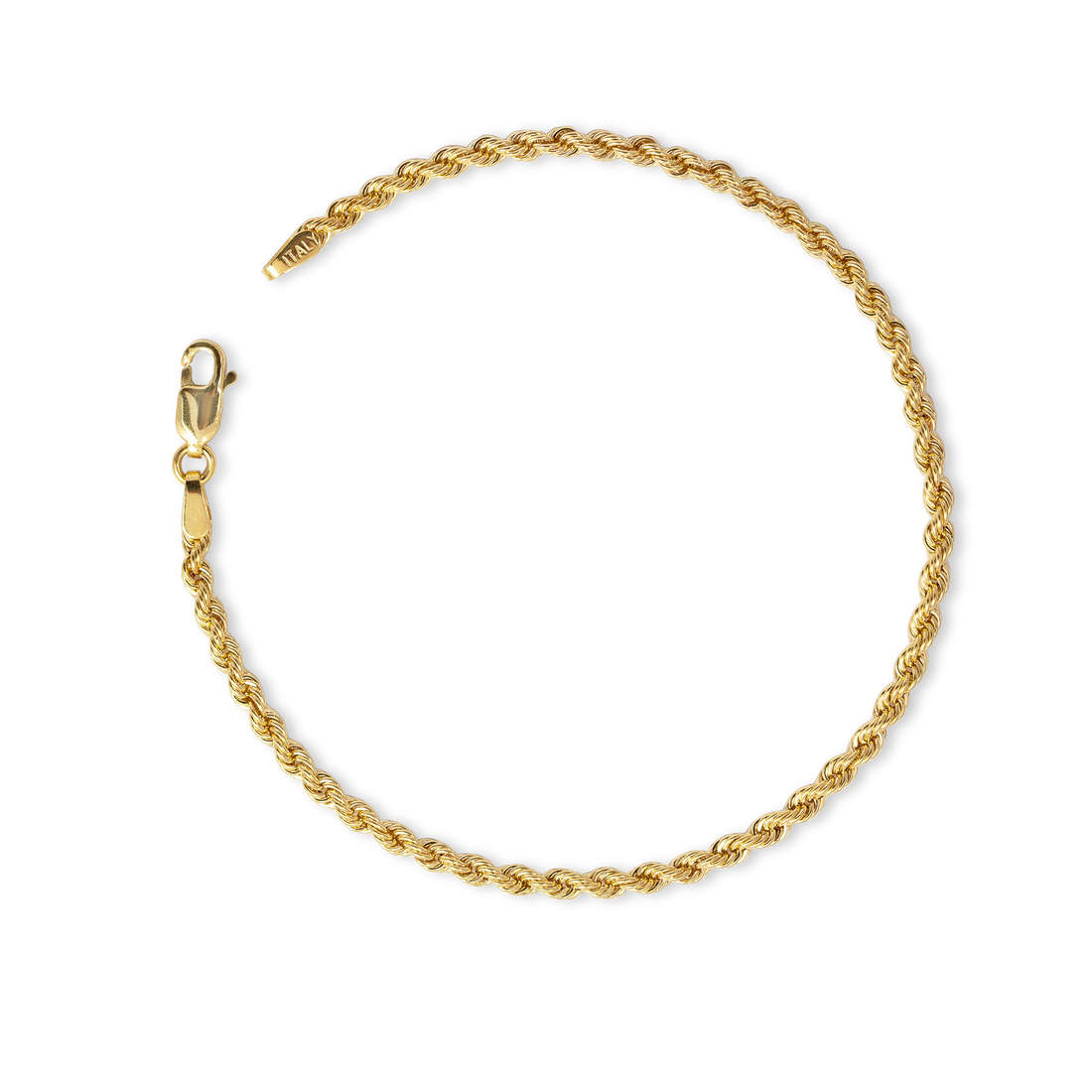 Rope Chain Bracelet 10k Gold 7.5