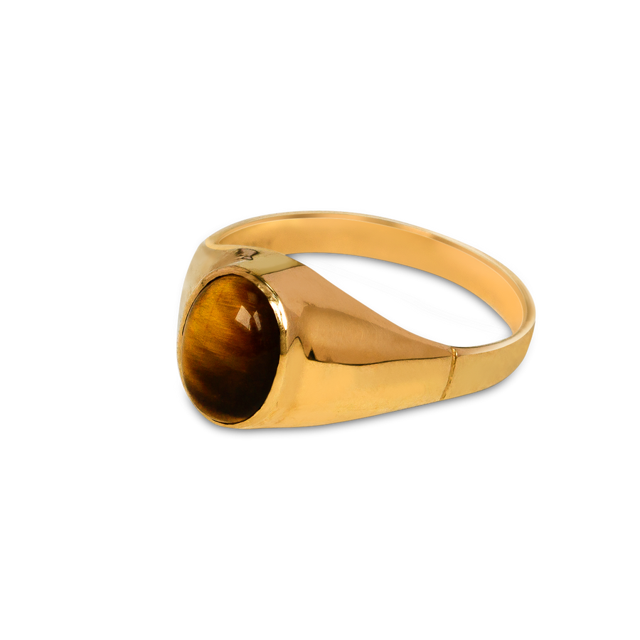 Tiger s Eye Ring 10k Gold 7.5