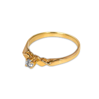 Small Heirloom Birthstone Ring | 10k Gold