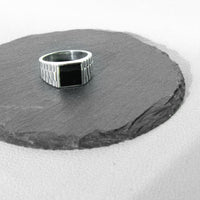 mens silver ring, toronto handmade silver mens ring, mens ring onyx, mens toronto silver jewellery, made in canada, cheap solid silver mens ring