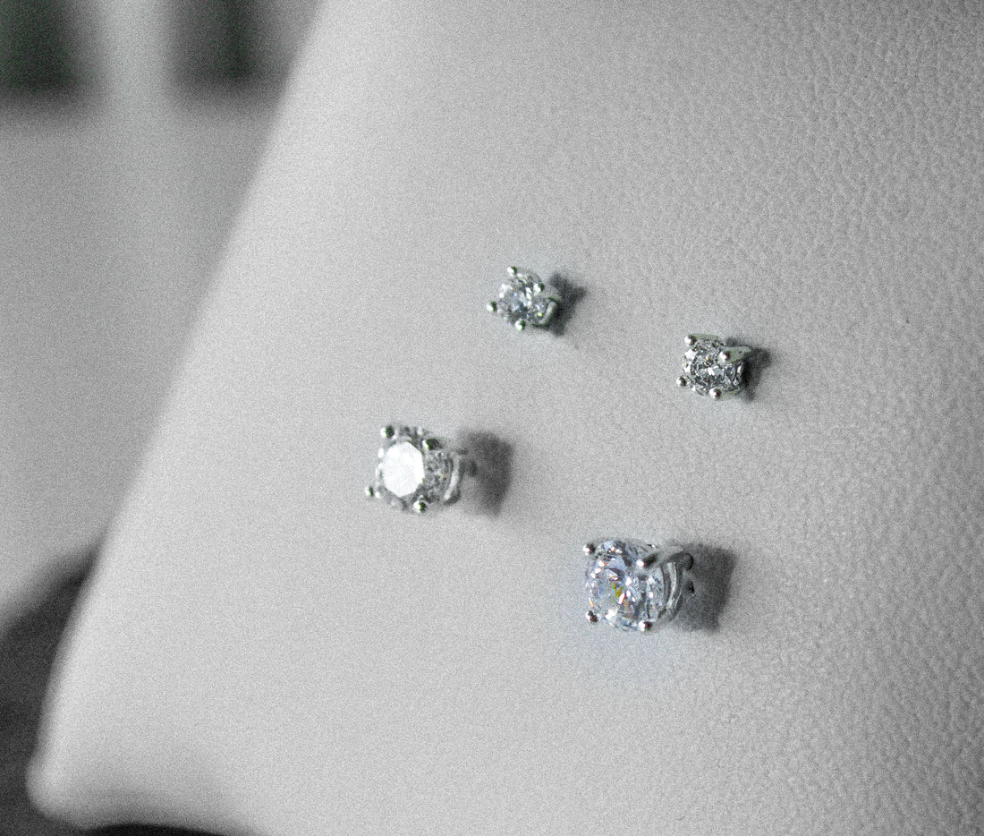 silver cubic earrings set canada, 925 sterling silver earrings canada, stud earrings set canada