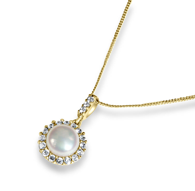 Pearl Pendant Necklace | 10k Gold | 20"