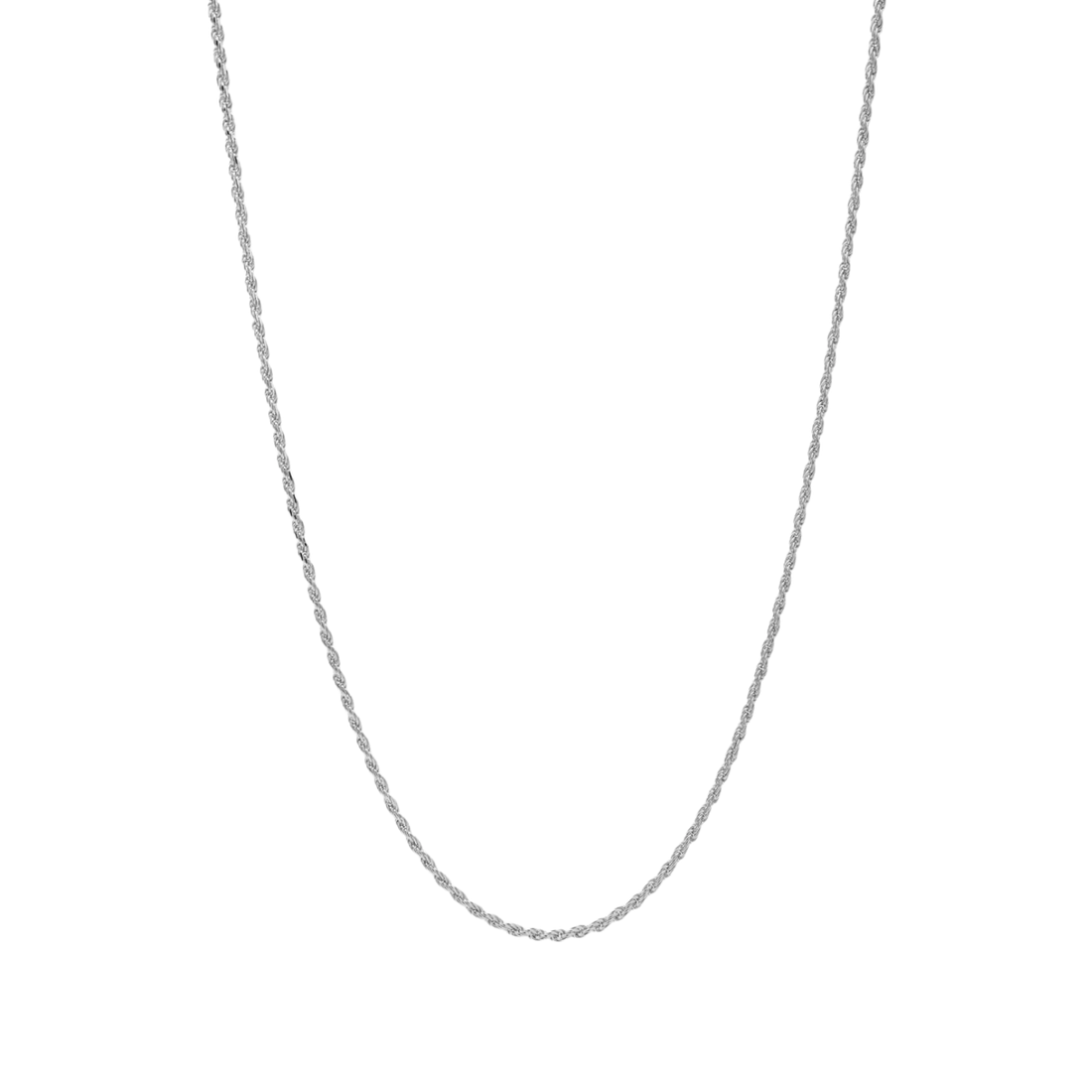 silver rope chain 1.5mm, thin silver rope chain