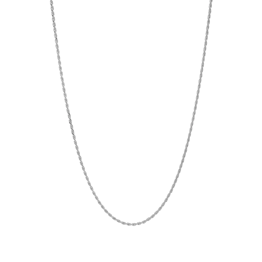 silver rope chain 1.5mm, thin silver rope chain