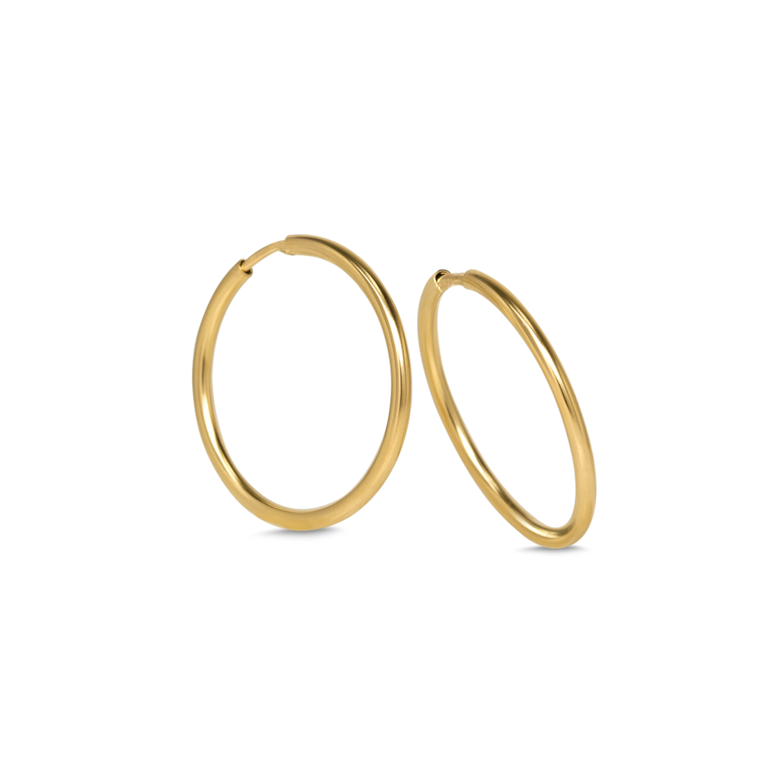 Plain gold 2025 hoop earrings