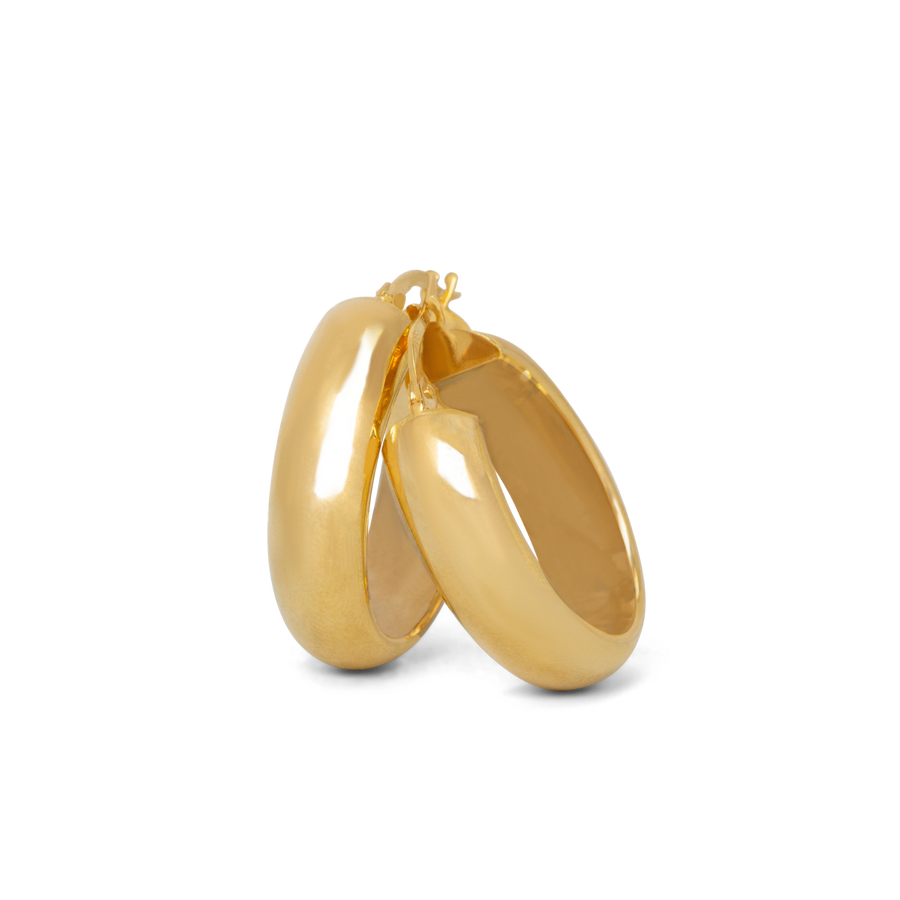 chunky hoop earrings gold