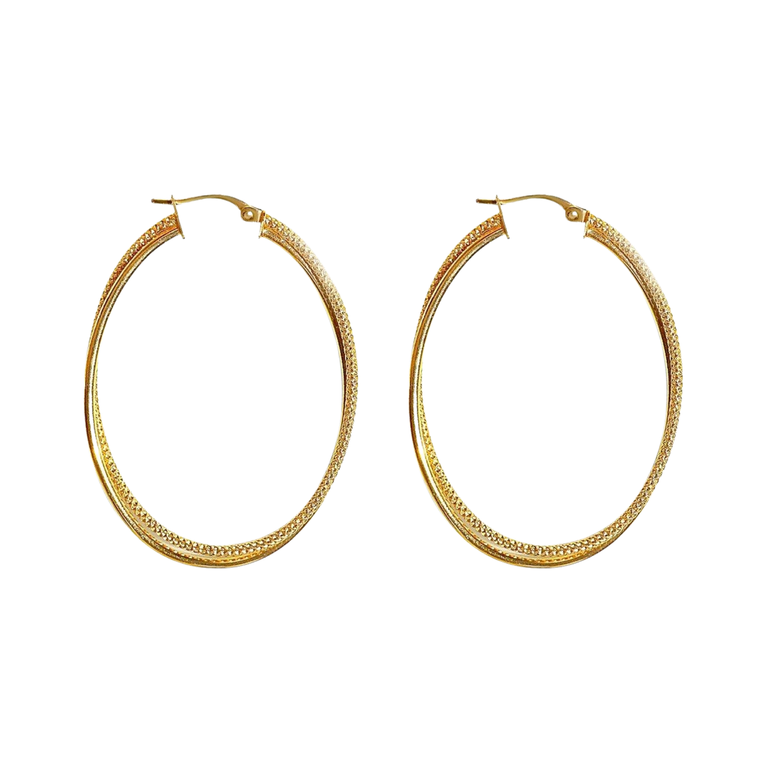 Oval Gold Hoops Canada, Oval 10k hoops canada, twisted oval gold hoop earrings 10k, gold earrings, minimal gold hoop earrings