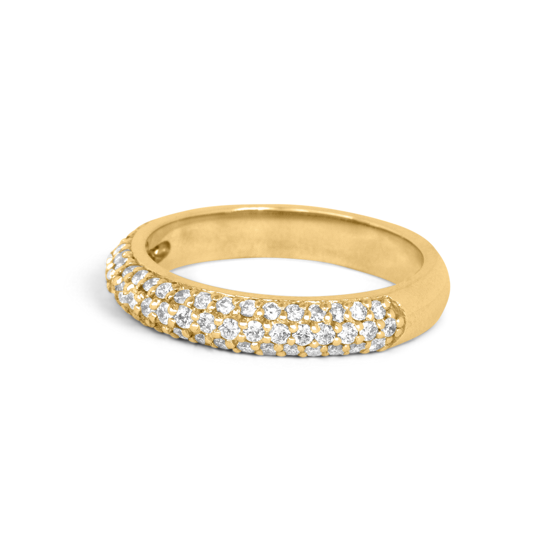 Pave diamond ring gold on sale