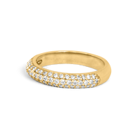 pave diamond dome ring