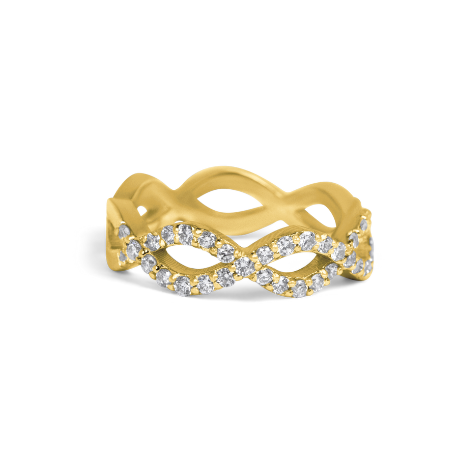 Braided Diamond Ring | 0.60 CT | 14k Yellow/White/Rose Gold